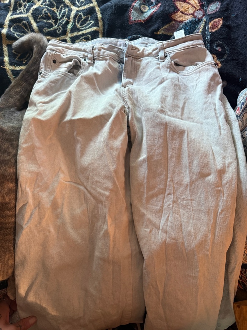 Wide Leg Women's Pants in Light Beige - Unbranded